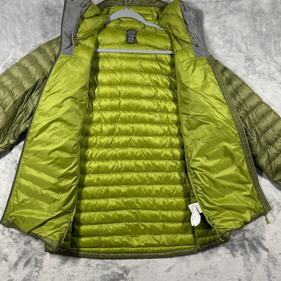 Rab Microlight Alpine Jacket Womens XXL Green Pertex Quantum Down Hooded - Picture 12 of 14